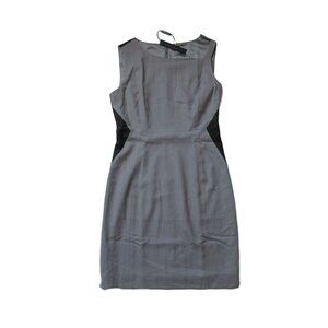 NWT Elie Tahari Estelle Pumice Gray Colorblock Stretch Wool Dress 10 $368